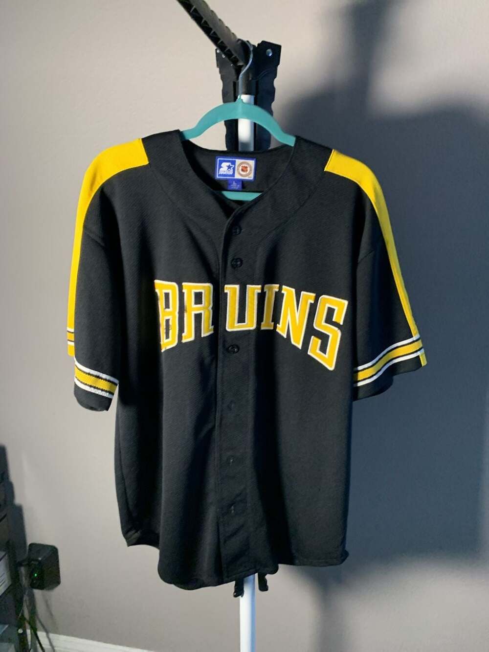 Vintage Starter NHL Boston Bruins Button-Down Mesh Baseball Jersey